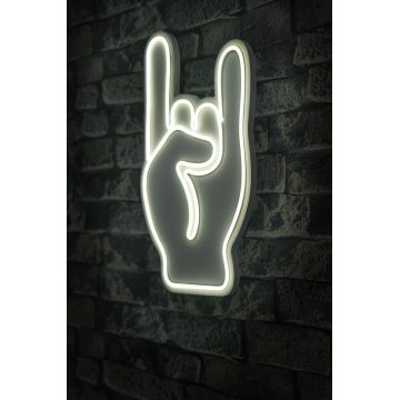 Lampa Neon Rock N Roll, Multicolor - Alb