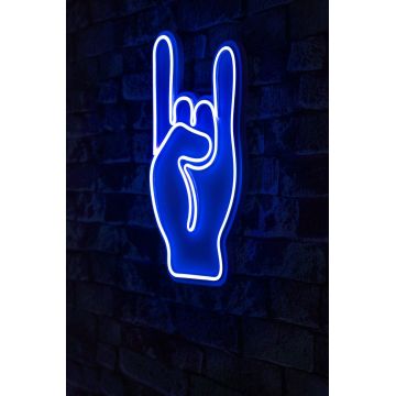 Lampa Neon Rock N Roll, Multicolor - Albastru