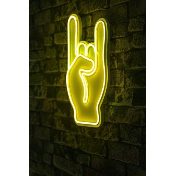 Lampa Neon Rock N Roll, Multicolor - Galben