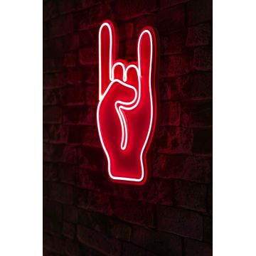 Lampa Neon Rock N Roll, Multicolor - Roșu