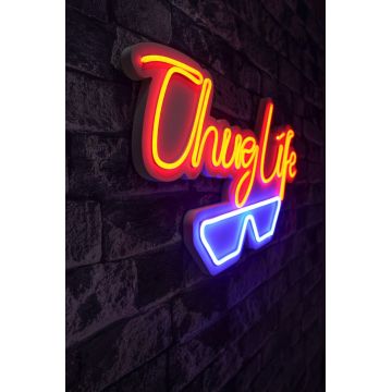 Lampa Neon Thug Life, Roșu - Roșu