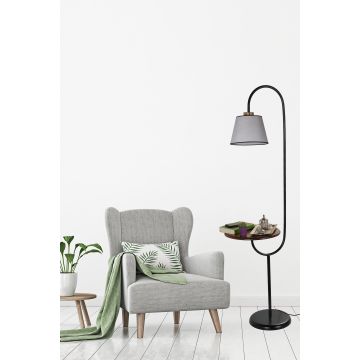 Lampadar cu masuta de cafea Zumrut - Gri