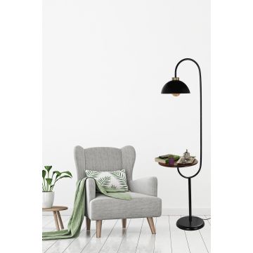 Lampadar cu masuta de cafea Zumrut - Negru