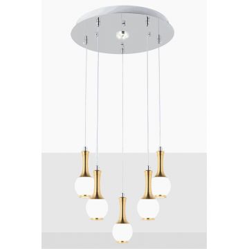 Lustra Alko Chandelier, Galben - Galben