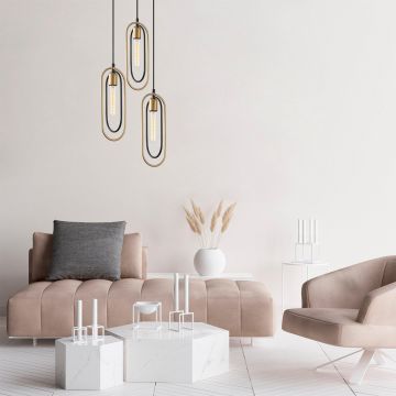 Lustra Cerko Chandelier, Negru - Negru
