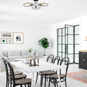 Lustra Circle Chandelier, Negru - Negru