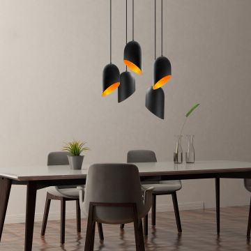 Lustra Kesik Chandelier, Negru - Negru