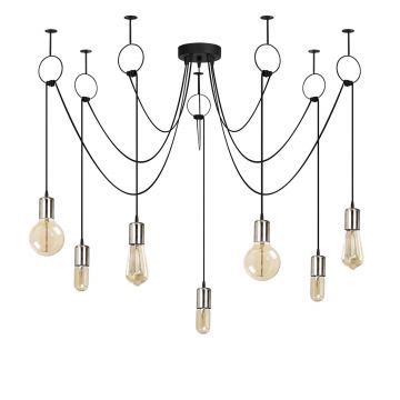 Lustra Luminoxa 01, Negru - Negru