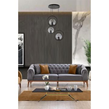 Lustra Ring Chandelier, Negru - Negru