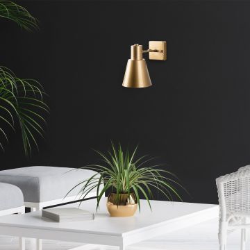 Aplică de perete Funnel - 13091, Auriu, Ø14x13 cm - Auriu