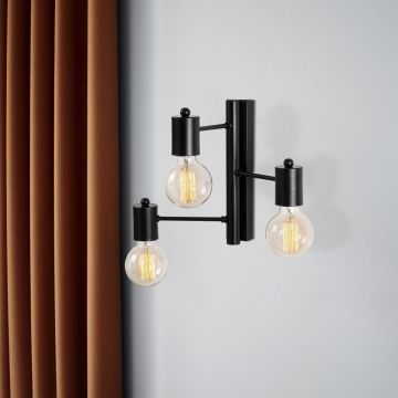 Aplică de perete Hexa - 6946, Negru, 30x5x3 cm - Negru