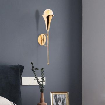 Aplică de perete Sarmal - 3051, Auriu, Ø13x52 cm - Auriu