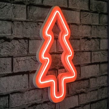 Lampă neon Christmas pin, Diverse culori, 21x30x2 cm - Roșu
