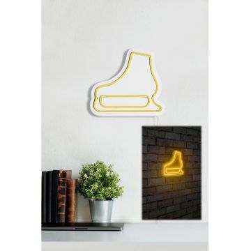 Lampă neon Ice-Skate, Diverse culori, 25x22x2 cm - Galben