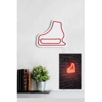 Lampă neon Ice-Skate, Diverse culori, 25x22x2 cm - Roșu