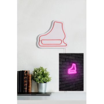 Lampă neon Ice-Skate, Diverse culori, 25x22x2 cm - Roz