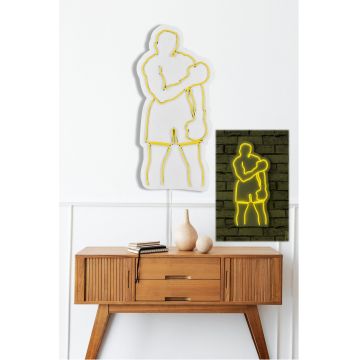 Lampă neon Muhammed Ali, Diverse culori, 28x60x2 cm - Galben