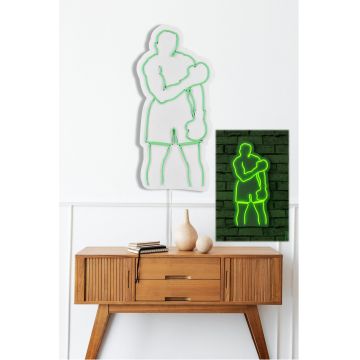 Lampă neon Muhammed Ali, Diverse culori, 28x60x2 cm - Verde