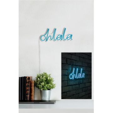 Lampă neon Oh La La, Diverse culori, 36x15x2 cm - Albastru