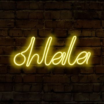 Lampă neon Oh La La, Diverse culori, 36x15x2 cm - Galben