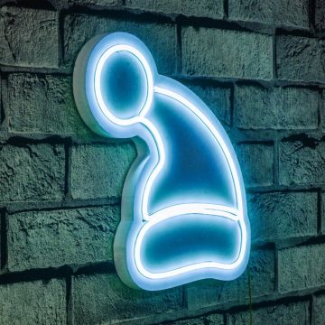 Lampă neon Santa Claus, Diverse culori, 28x26x2 cm - Albastru