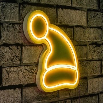 Lampă neon Santa Claus, Diverse culori, 28x26x2 cm - Galben