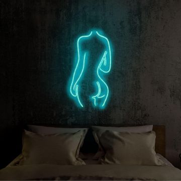 Lampă neon Sexy Woman, Diverse culori, 22x42x2 cm - Albastru