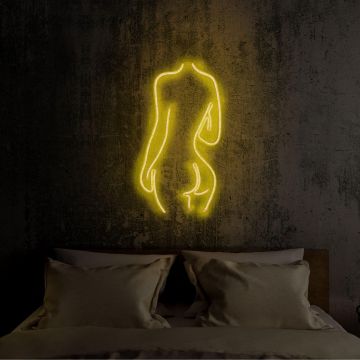 Lampă neon Sexy Woman, Diverse culori, 22x42x2 cm - Galben