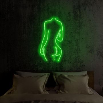 Lampă neon Sexy Woman, Diverse culori, 22x42x2 cm - Verde