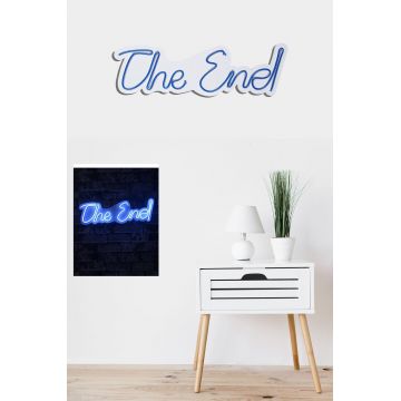 Lampă neon The End, Diverse culori, 16x50x2 cm - Albastru