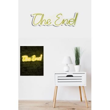 Lampă neon The End, Diverse culori, 16x50x2 cm - Galben