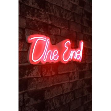 Lampă neon The End, Diverse culori, 16x50x2 cm - Roșu