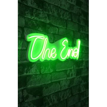 Lampă neon The End, Diverse culori, 16x50x2 cm - Verde