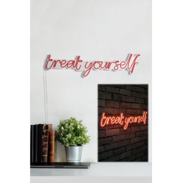 Lampă neon Treat Yourself, Diverse culori, 71x20x2 cm - Roșu