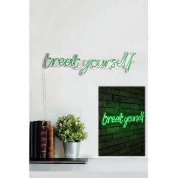 Lampă neon Treat Yourself, Diverse culori, 71x20x2 cm - Verde