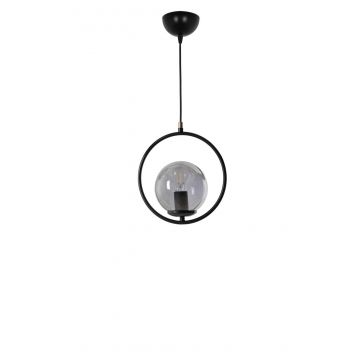 Lustră 8490-1, Negru, Ø30x70 cm - Negru