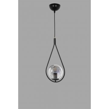 Lustră 8493-1, Negru, Ø20x70 cm - Negru