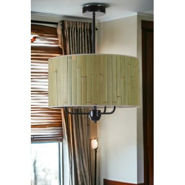 Lustră 8851-2, Verde - Negru, Ø45x70 cm - Verde - Negru