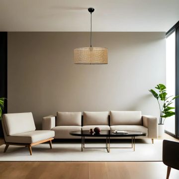 Lustră 8854-1, Auriu - Negru - Bej, Ø45x70 cm - Auriu - Negru - Bej