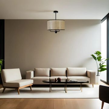 Lustră 8855-2, Auriu - Negru, Ø45x70 cm - Auriu - Negru