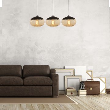 Lustră Camini - MR - 871, Negru - Honey, Ø17x113 cm - Negru