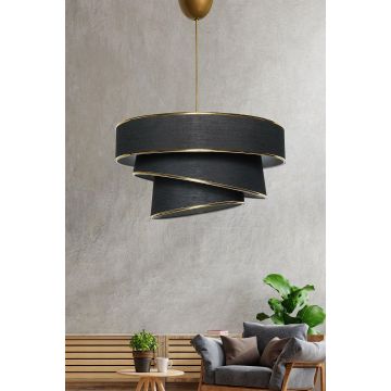 Lustră Couper, Diverse culori, 40x40 cm - Negru - Auriu