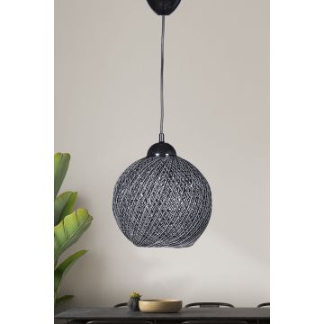 Lustră HM032, Negru - Gri, Ø22x54 cm - Negru - Gri
