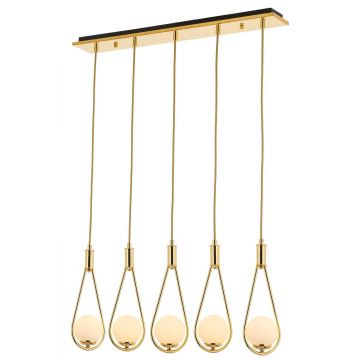 Lustra Hunt Chandelier 4316-5, Auriu - Auriu