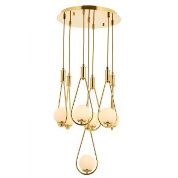 Lustra Hunt Chandelier 4316-7, Auriu - Auriu