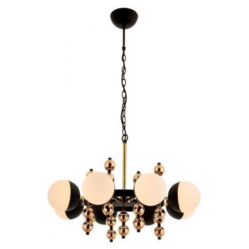 Lustra Hunt Chandelier 4322-8, Negru - Negru