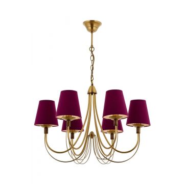 Lustra Hunt Chandelier 4325-6, Violet - Multicolor