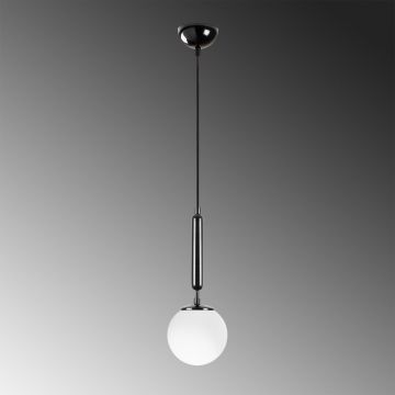 Lustră King - 11450, Negru - Alb, Ø15x139 cm - Negru - Alb