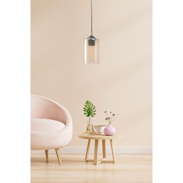 Lustră LB055, Honey - Negru, Ø10x16 cm - Negru