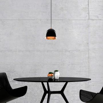 Lustră Mugo - 10635, Negru - Auriu, Ø17x34 cm - Negru - Auriu